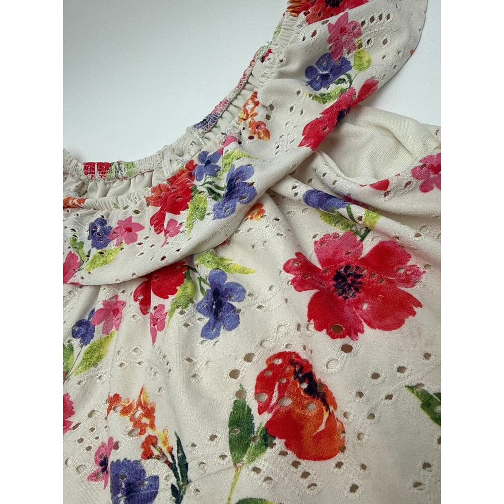 Girls size 8 | 2 pc summer top & skirt set outfit floral | tween brand | stretch